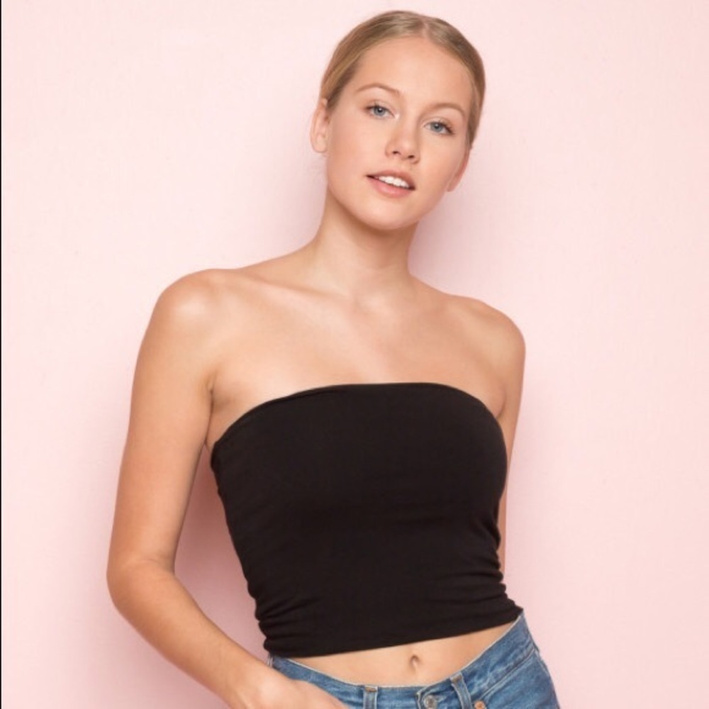 black brandy tube top